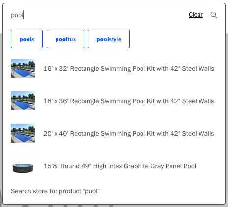 SearchSpring Genesis Search Preview Display